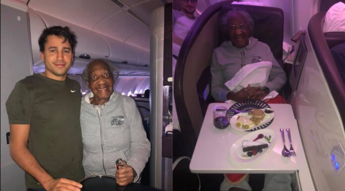 A Generous Man Fulfilled the Dream of An 88 Year Old Woman by Gifting His First Class Seat to Her